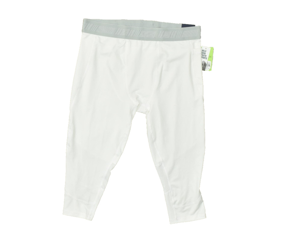 DSG Men's 3/4 Compression Tight Fit Base Layer Pure White Size XL Polyester NEW